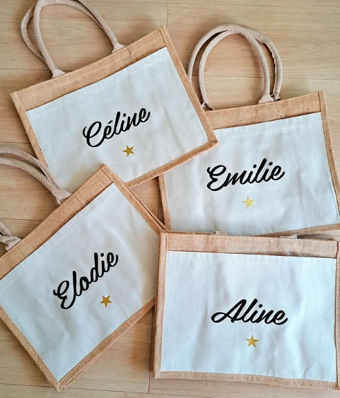 Le sac en jute "Prénom ou surnom"