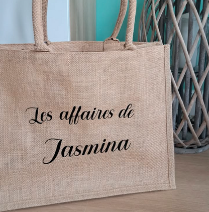 Le sac en jute "Les affaires de"