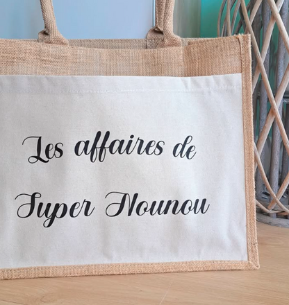 Le sac en jute "Les affaires de"