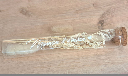 Fiolle fleurie à message